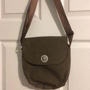 Baggalini Crossbody Canvas Khaki Bag Purse
